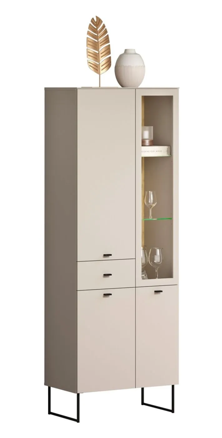 Vitrine Vitrinenschrank Bellugi, Cashmere Dekor – Ansicht 2