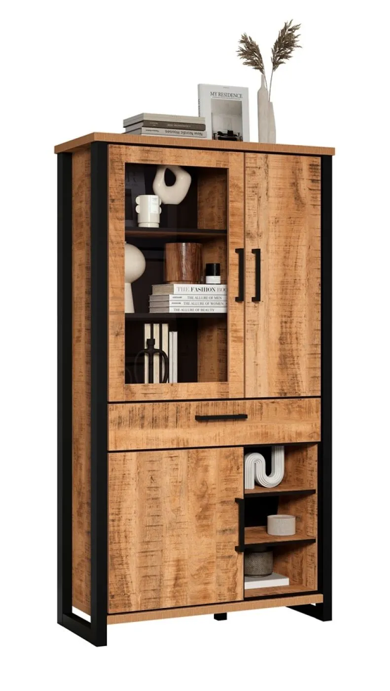 Vitrine Vitrinenschrank Enna, Mango Dekor – Ansicht 2