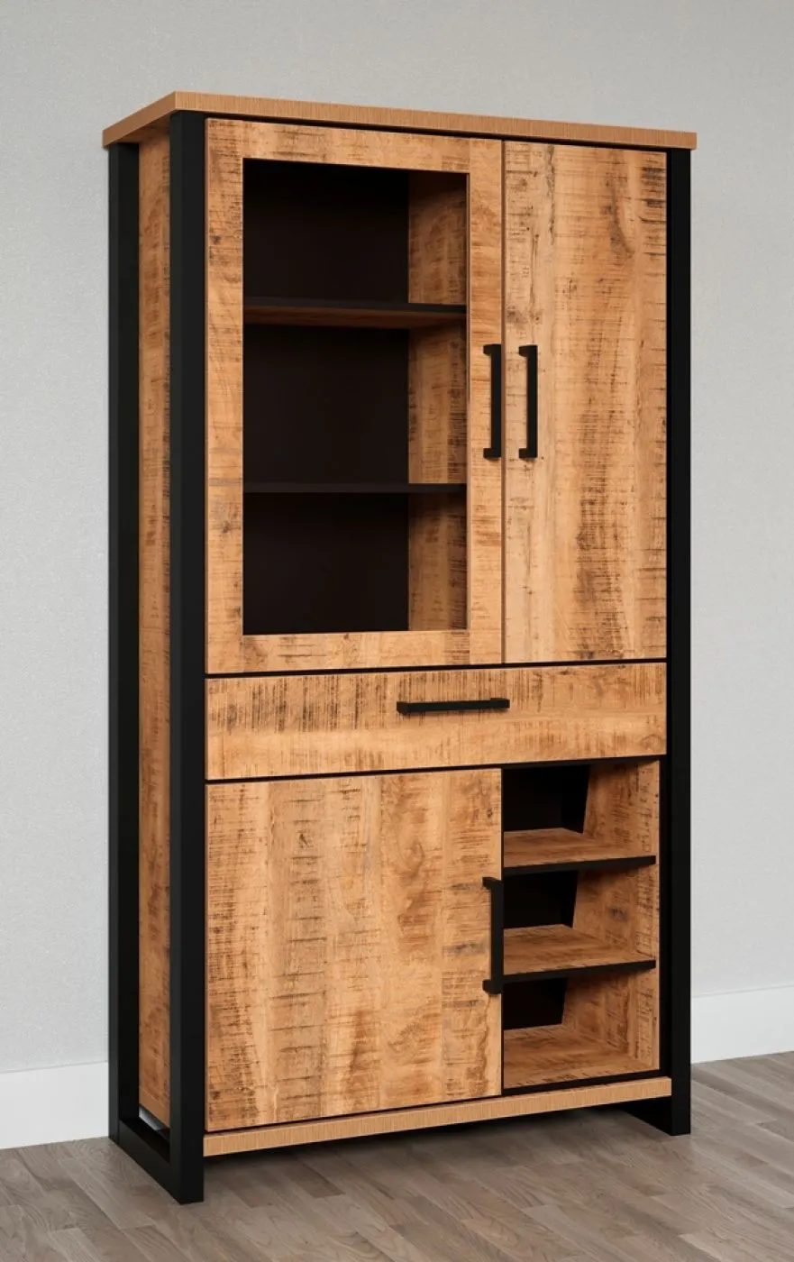 Vitrine Vitrinenschrank Enna, Mango Dekor – Ansicht 3