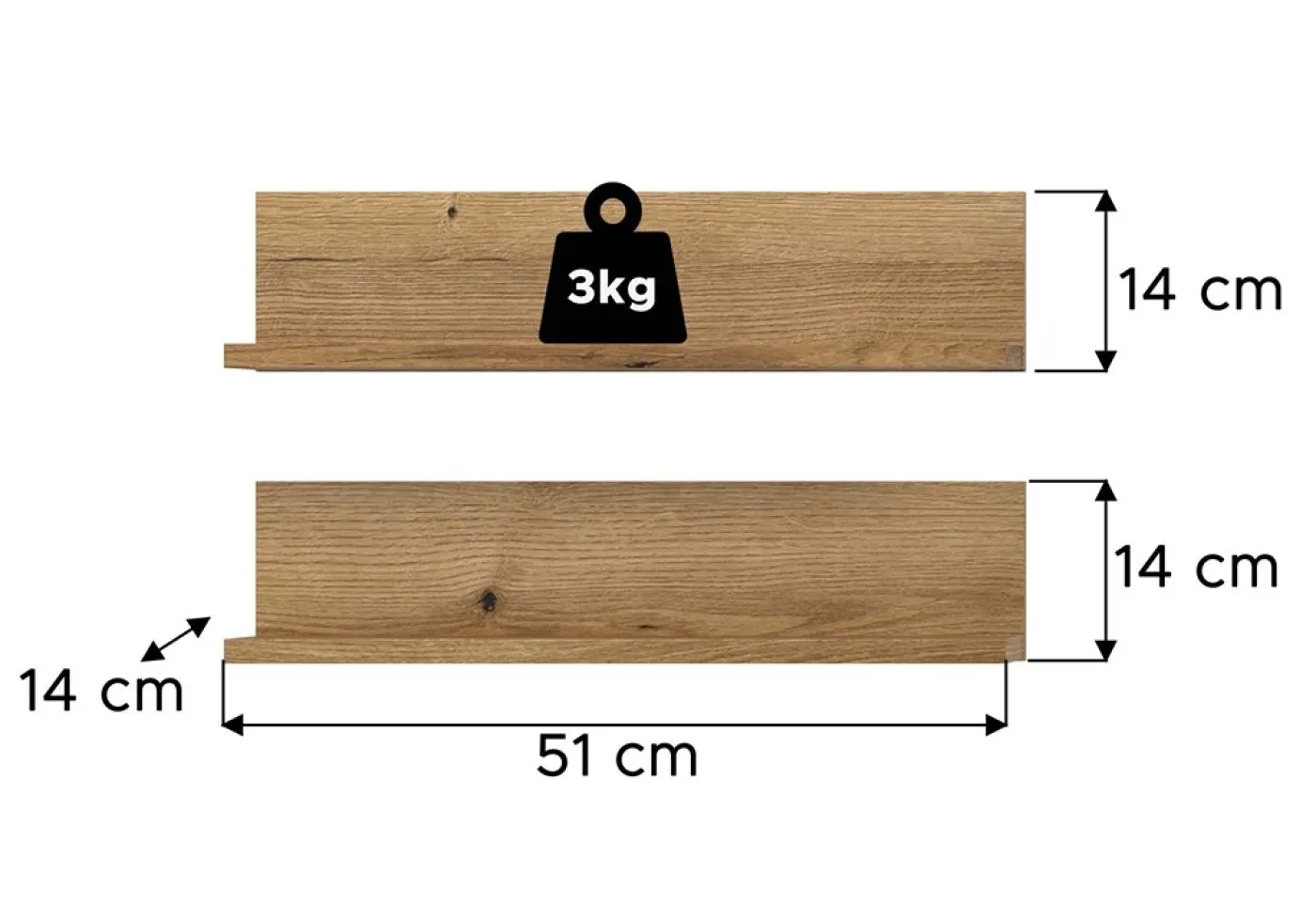 Wandboard Aqua | Evoke Oak | verschiedene Größen