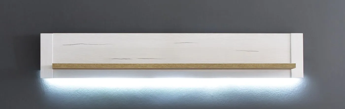 Wandboard Brixen, Weiß Pinie Dekor, Landhausstil – Ansicht 2