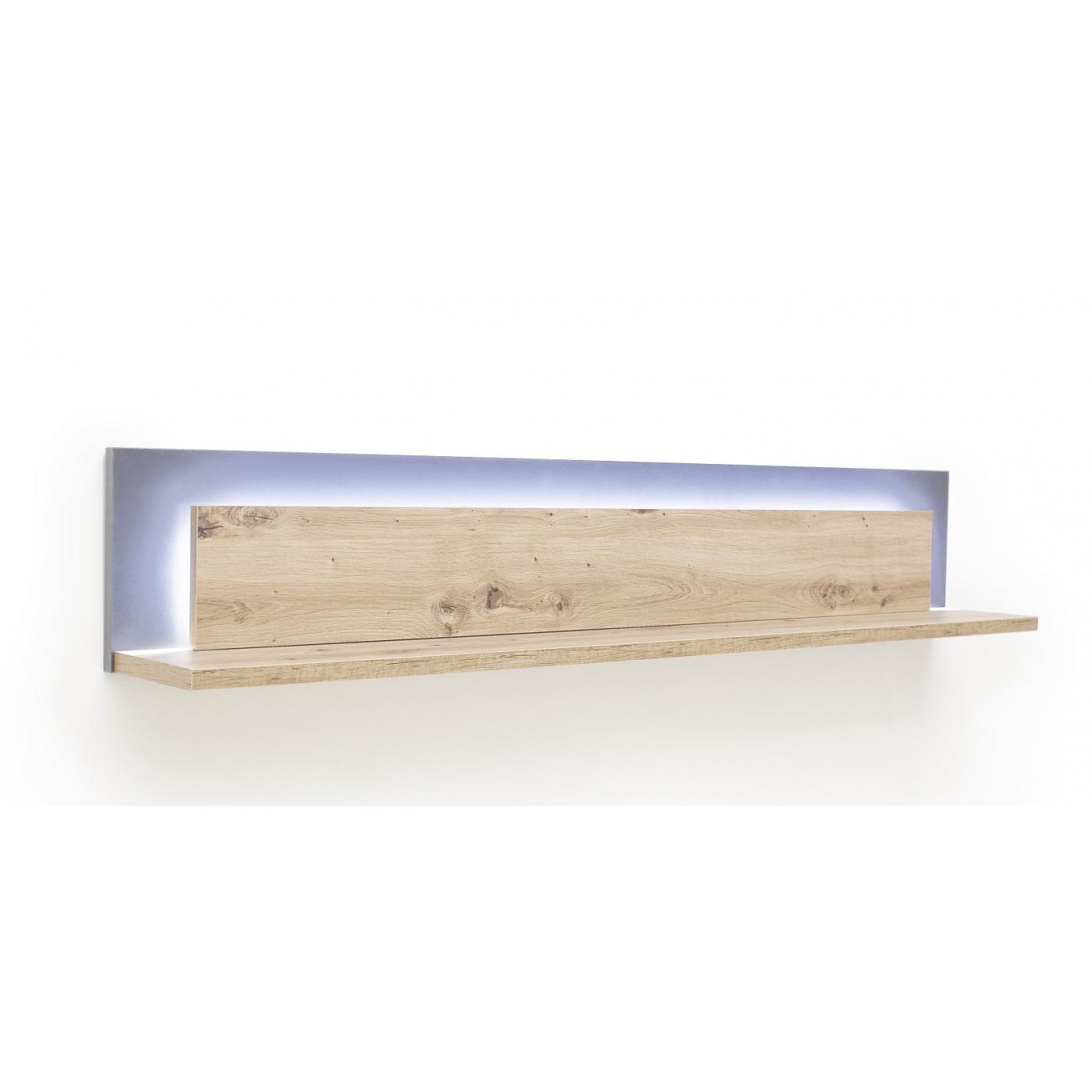 Wandboard Cordona | Balkeneiche / anthrazit | LED Beleuchtung