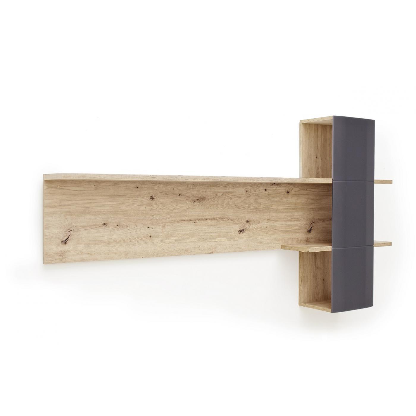 Wandboard Cordona 2 | Balkeneiche / anthrazit | LED Beleuchtung