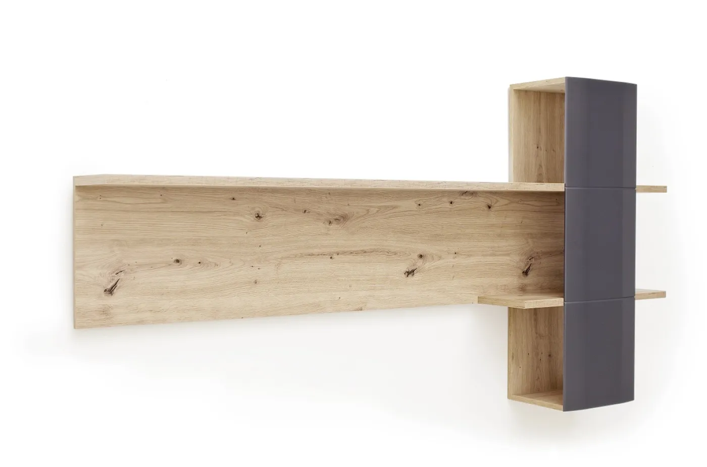 Wandboard Cordona 2 | Balkeneiche / anthrazit | LED Beleuchtung mit LED Bandbeleuchtung 115 cm