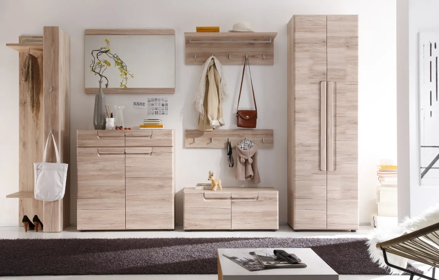 Wandboard Garderobenpaneel Malea | Eiche San Remo hell