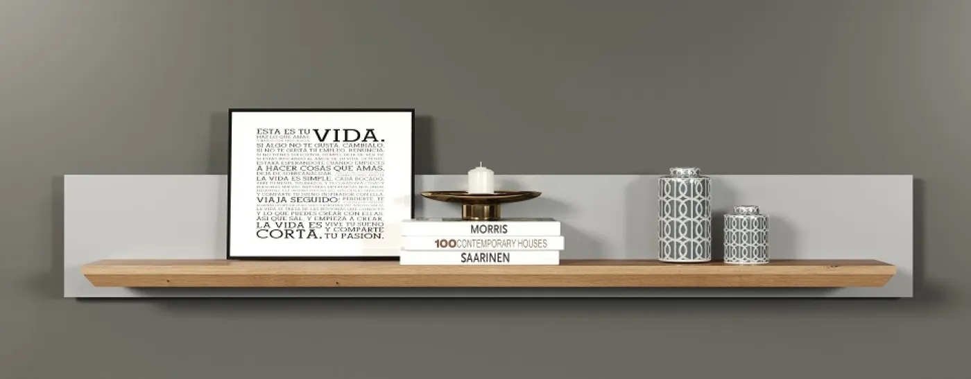 Wandboard Landside | Lichtgrau / Artisan Eiche | Landhausstil