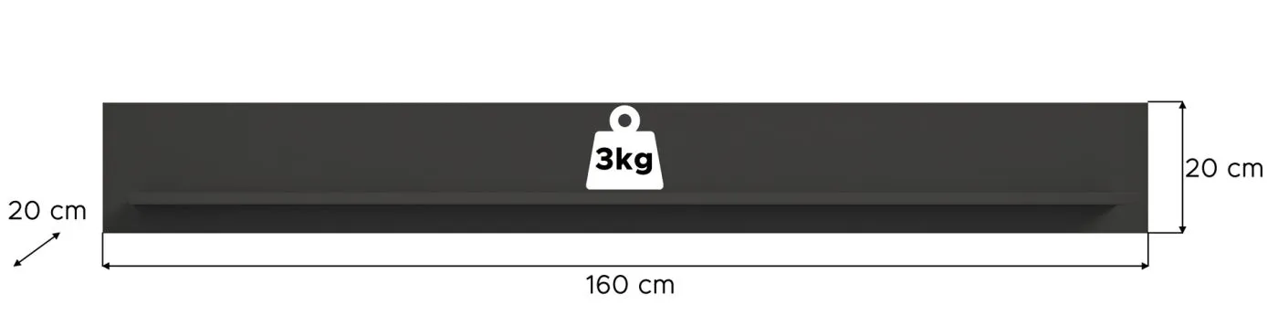 Wandboard Linea | grau