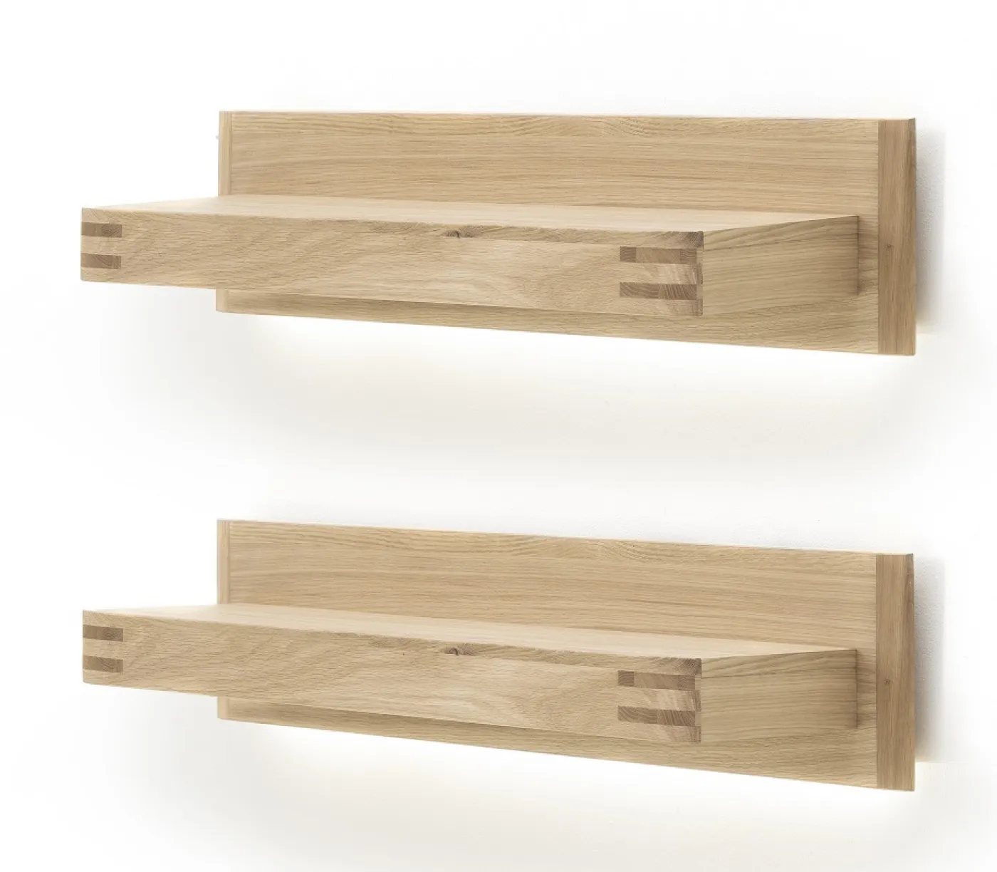 Wandboard Set Salvador | Eiche Bianco | 2-teilig mit 2er Set LED Beleuchtung 85 cm