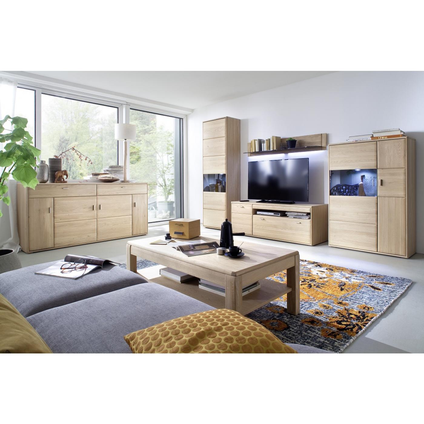 Wandboard Tarragona | Eiche Bianco | LED Beleuchtung