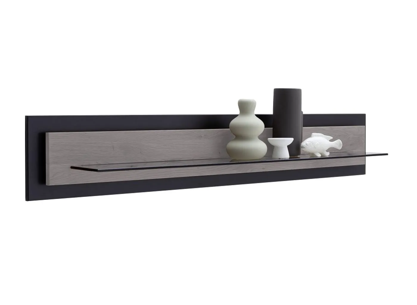 Wandboard Venezia | Softblack / Vulcano Eiche | optional LED Beleuchtung