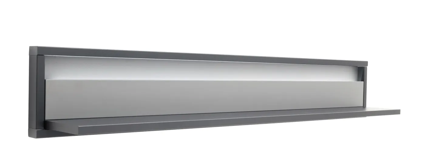 Wandboard Wandregal Luxor | Royal Grey / anthrazit | LED Beleuchtung ohne Beleuchtung