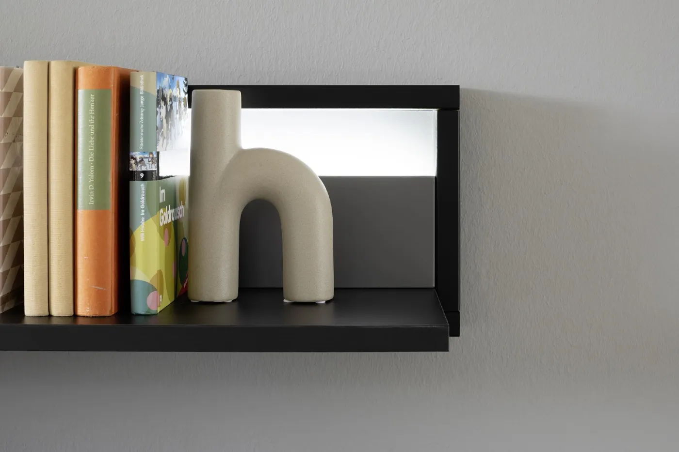 Wandboard Wandregal Luxor | Royal Grey / anthrazit | LED Beleuchtung ohne Beleuchtung