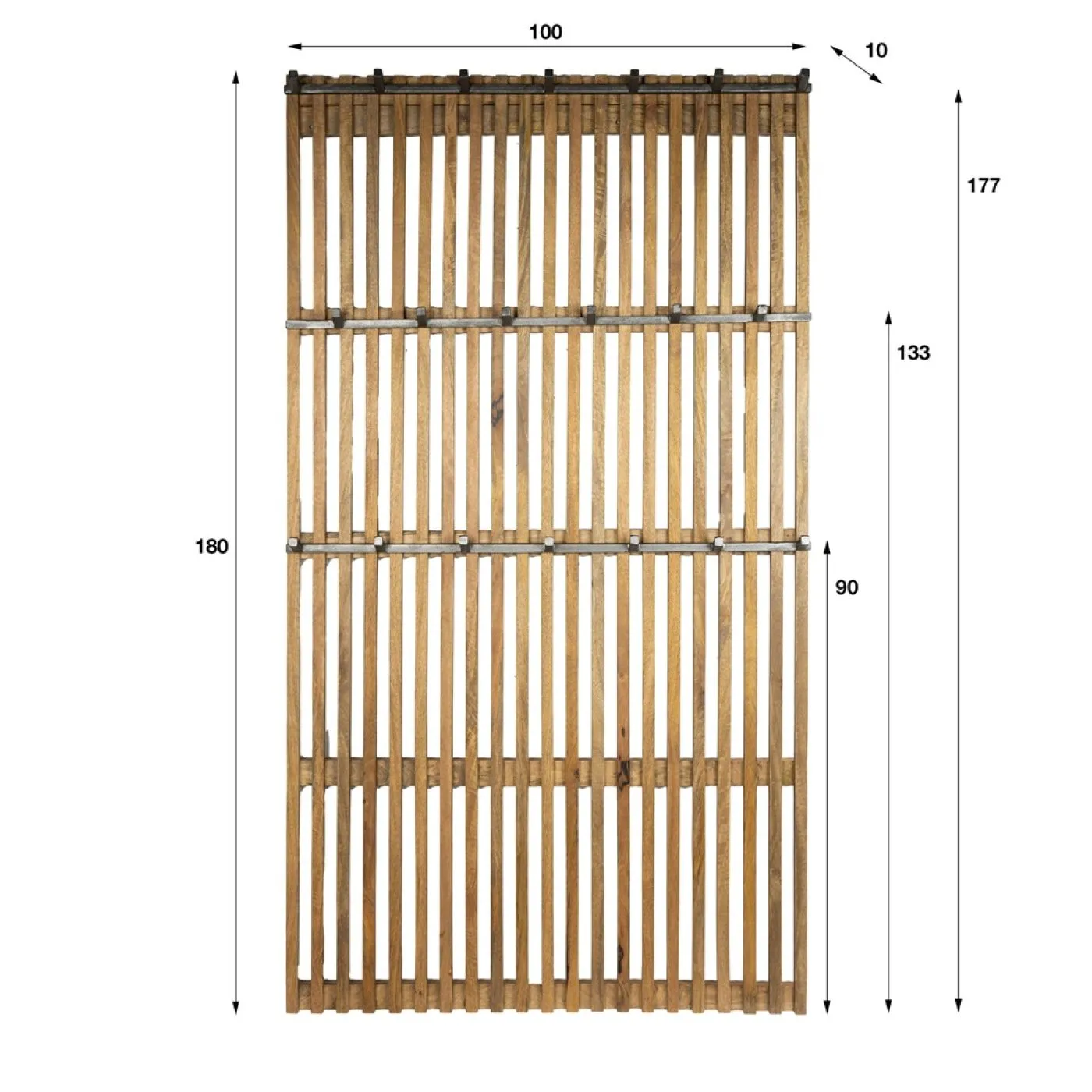 Wandgarderobe Garderobenpaneel Dwina XL | Mangoholz | Sandfarbe