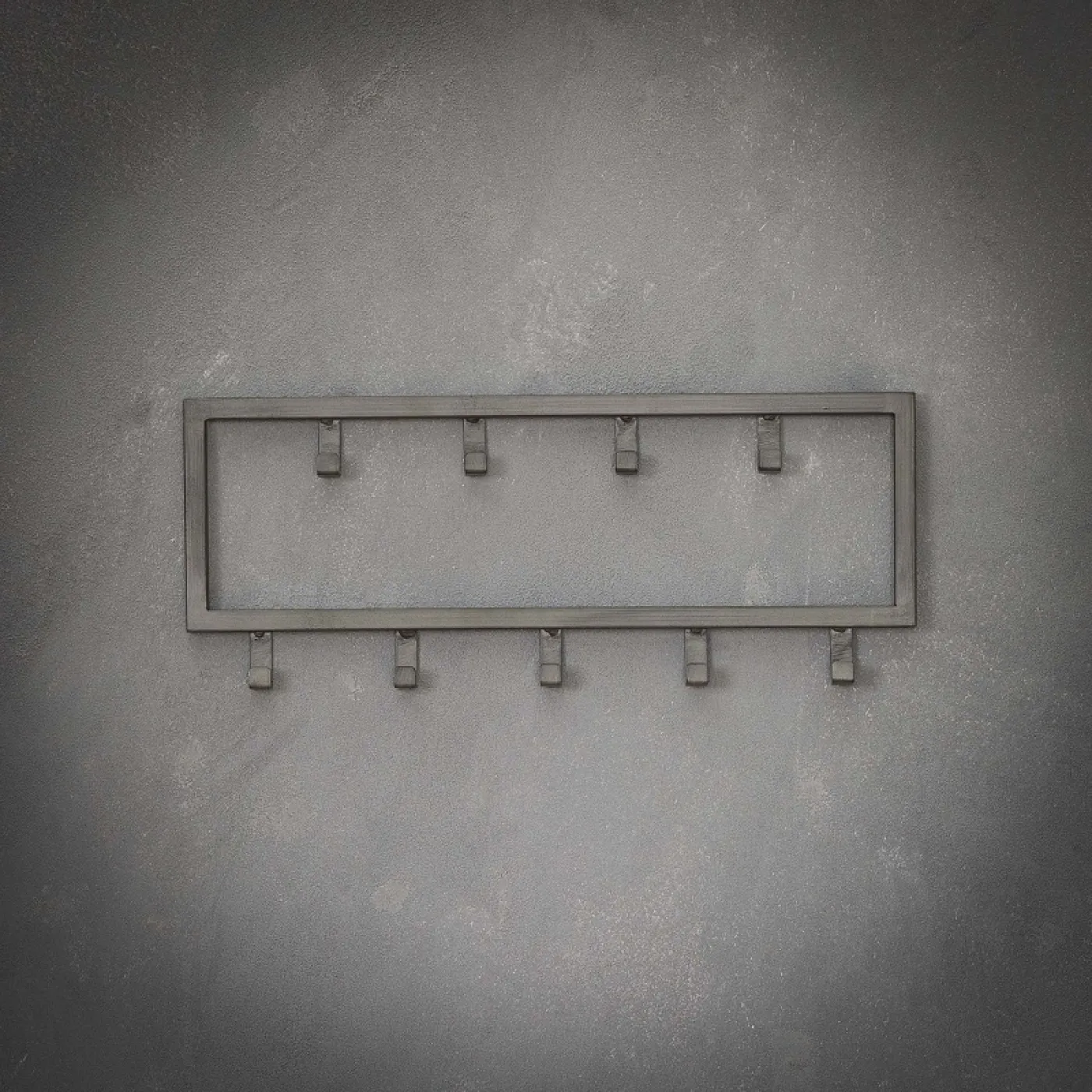 Wandgarderobe Garderobenpaneel Suece 9 Haken | Stahl | silber-Finish