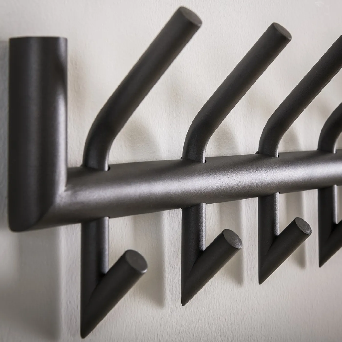 Wandgarderobe Garderobenpaneel Torin 2x8 Haken | Stahl | dunkelgrau