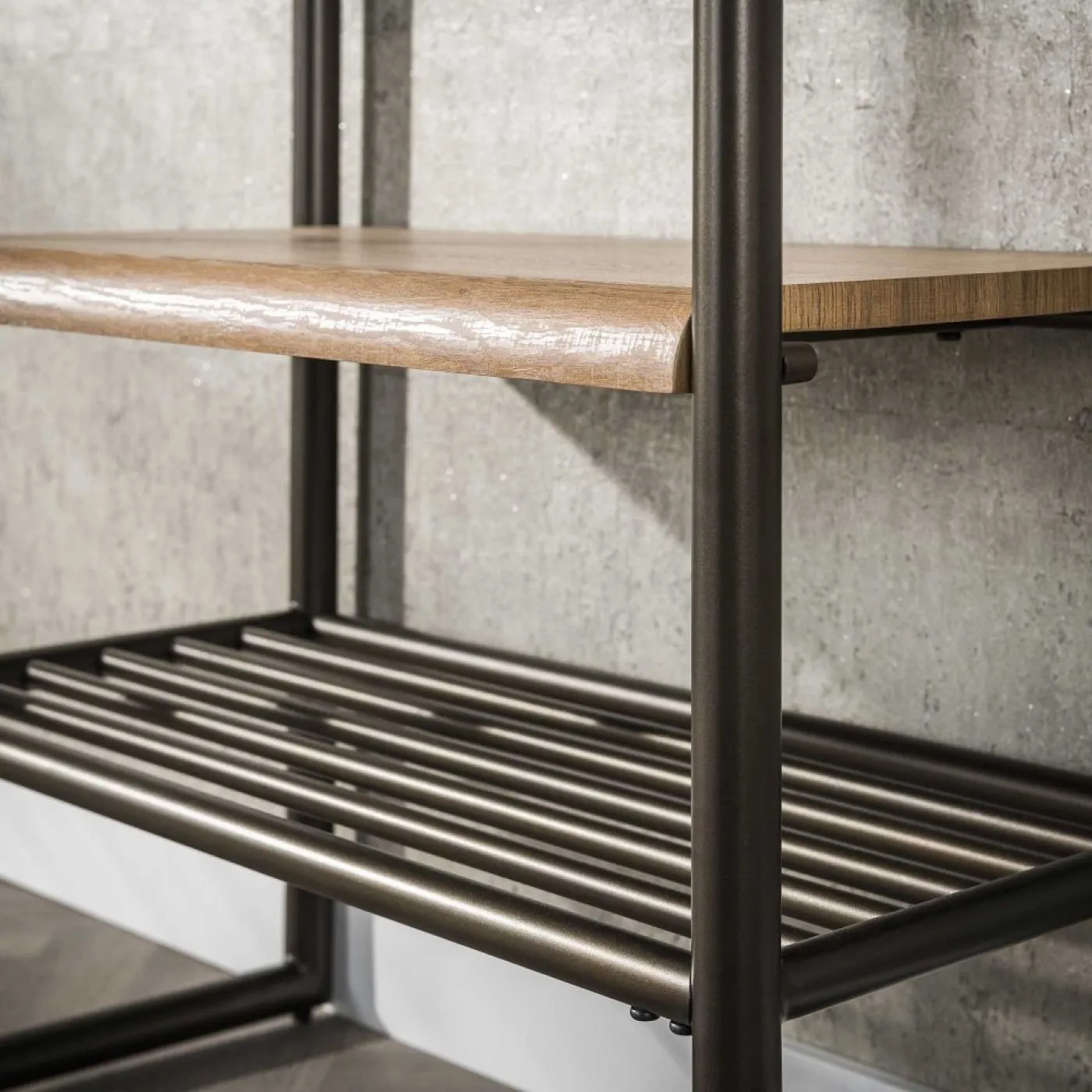 Wandgarderobe Shio | 7 Haken | Eiche | Drift brown