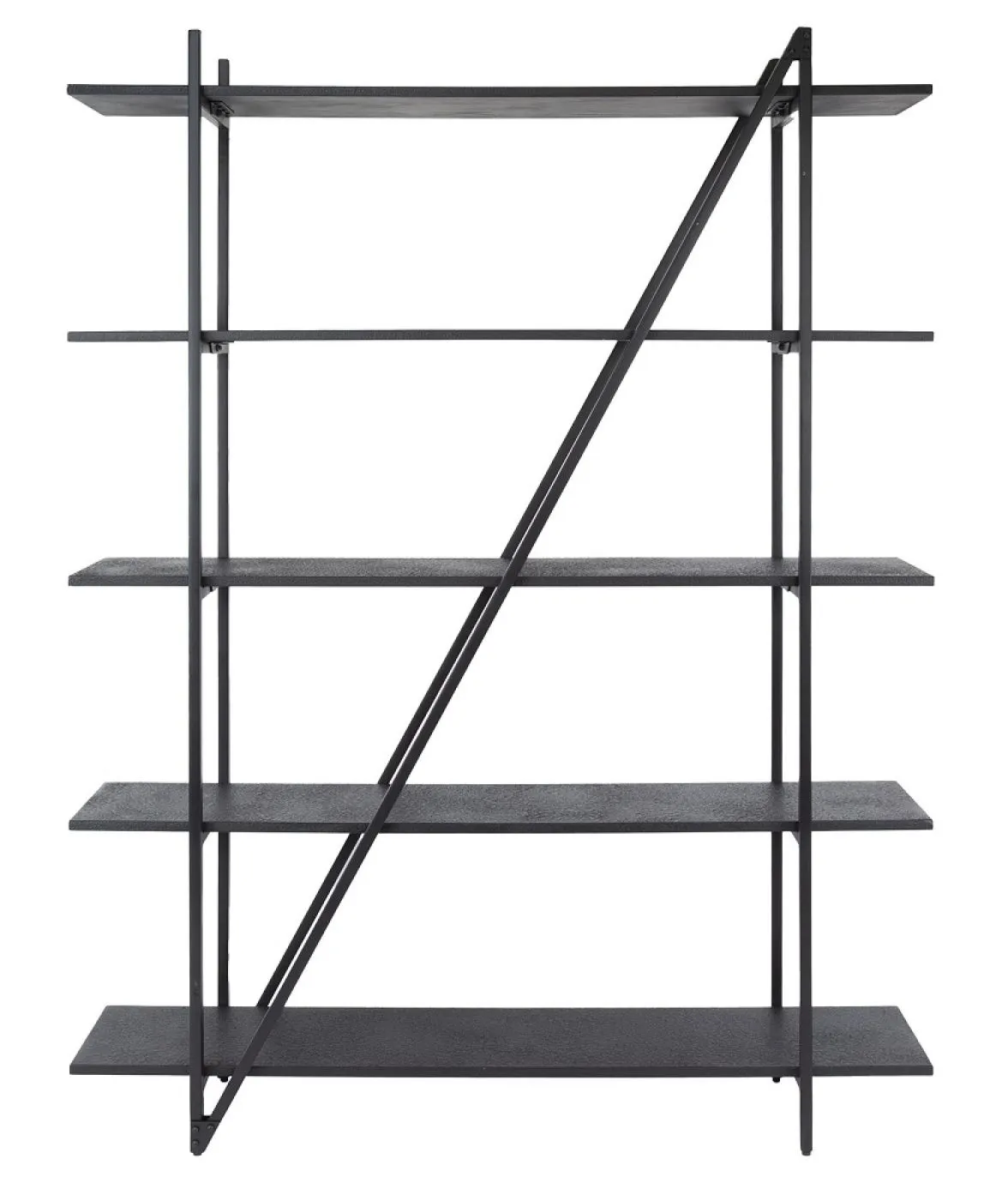 Wandregal Kosta 2 | Metallbeschichtung | dunkelgrau | Metallrahmen