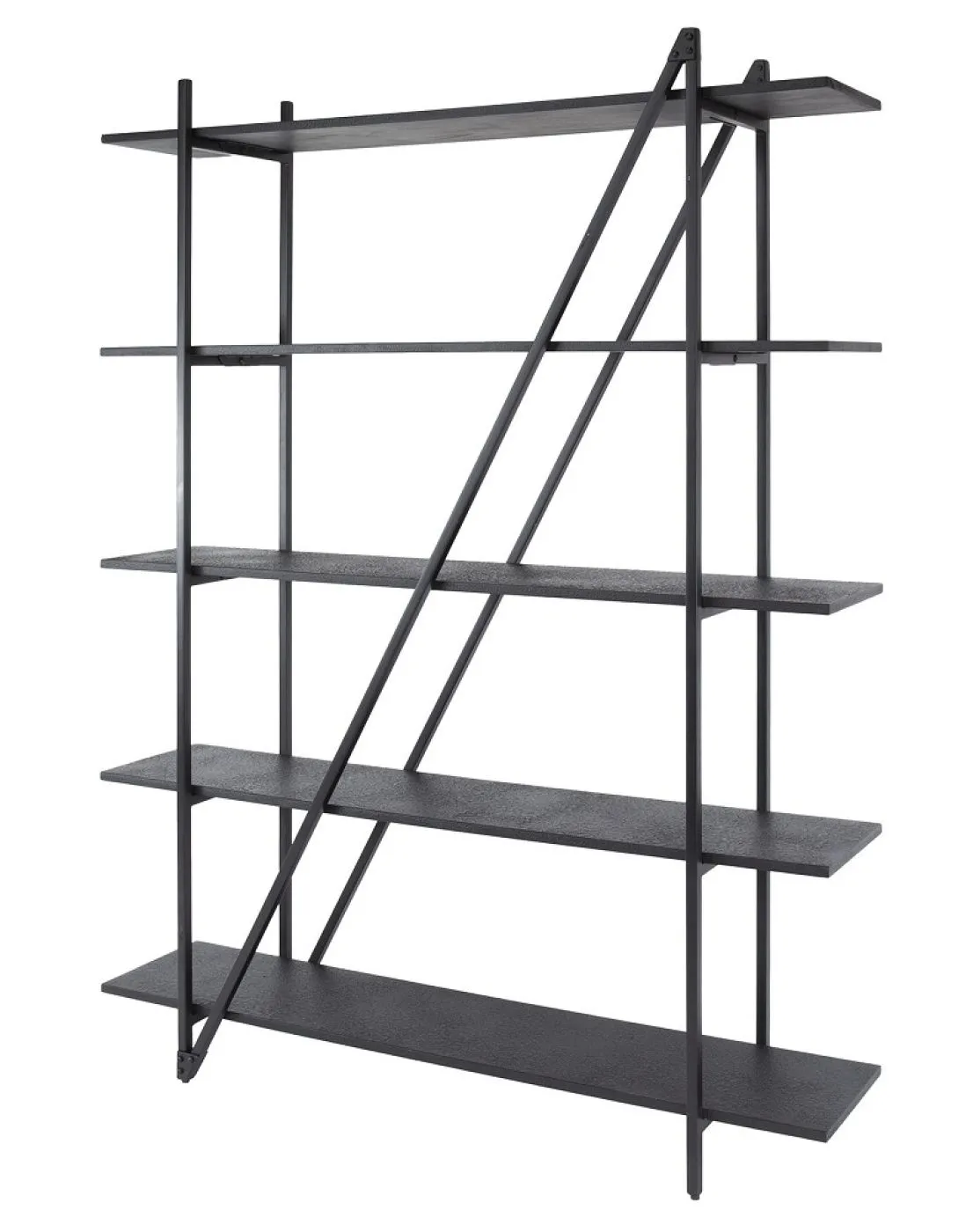 Wandregal Kosta 2 | Metallbeschichtung | dunkelgrau | Metallrahmen