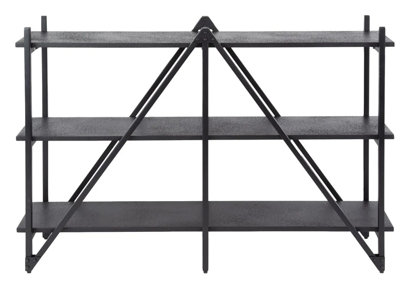 Wandregal Kosta | Metallbeschichtung | dunkelgrau | Metallrahmen