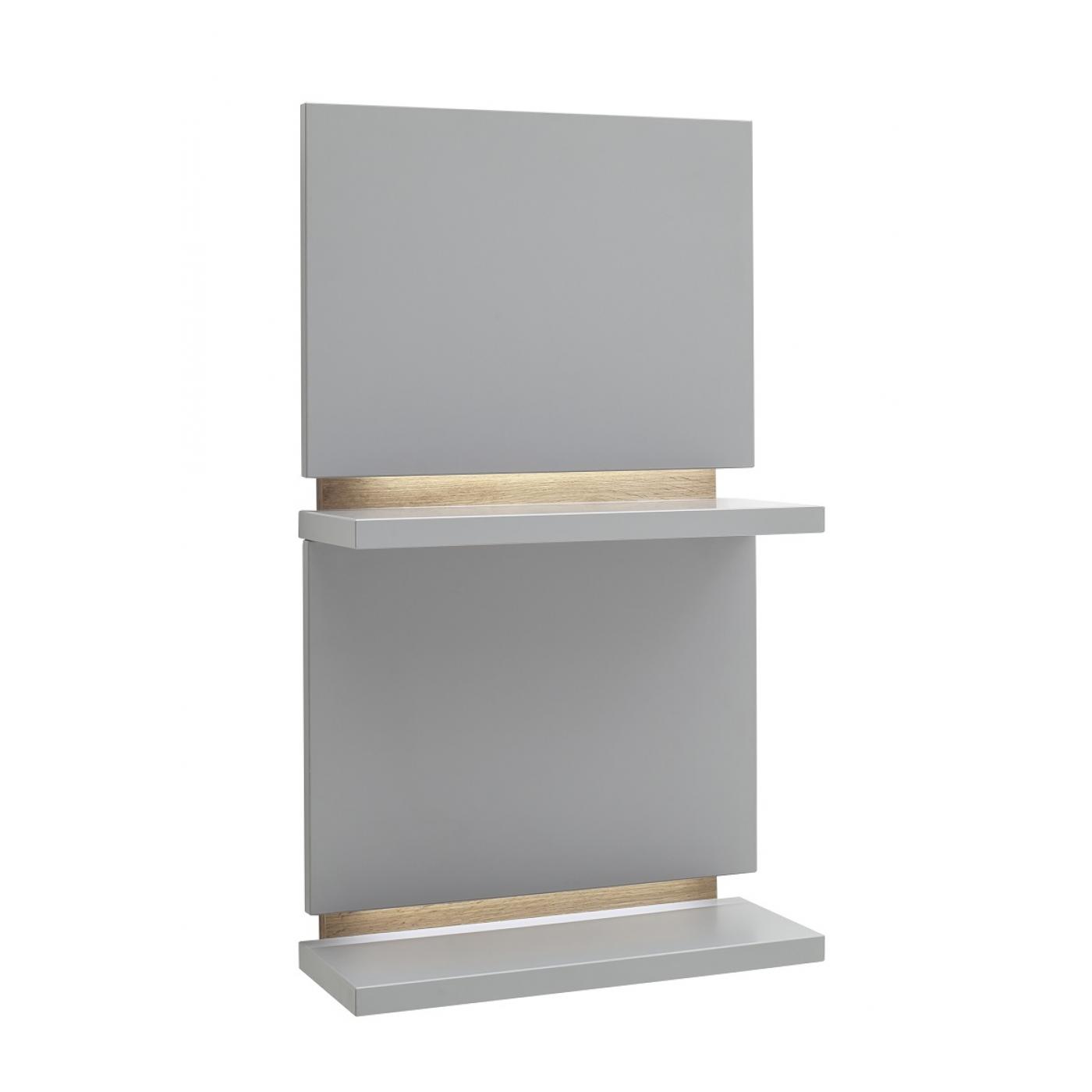 Wandregal Marseille | Arktis grau | LED Beleuchtung