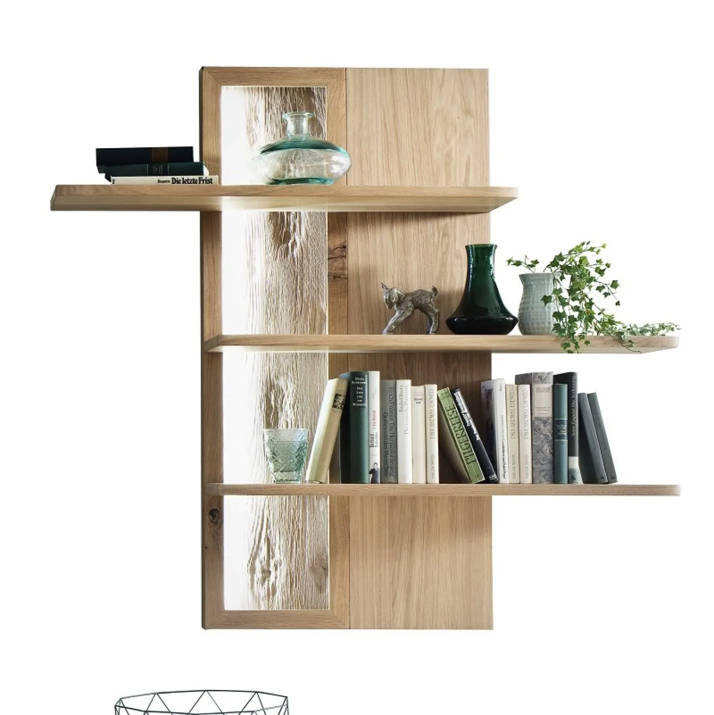 Wandregal Santori | Eiche Bianco | LED Beleuchtung