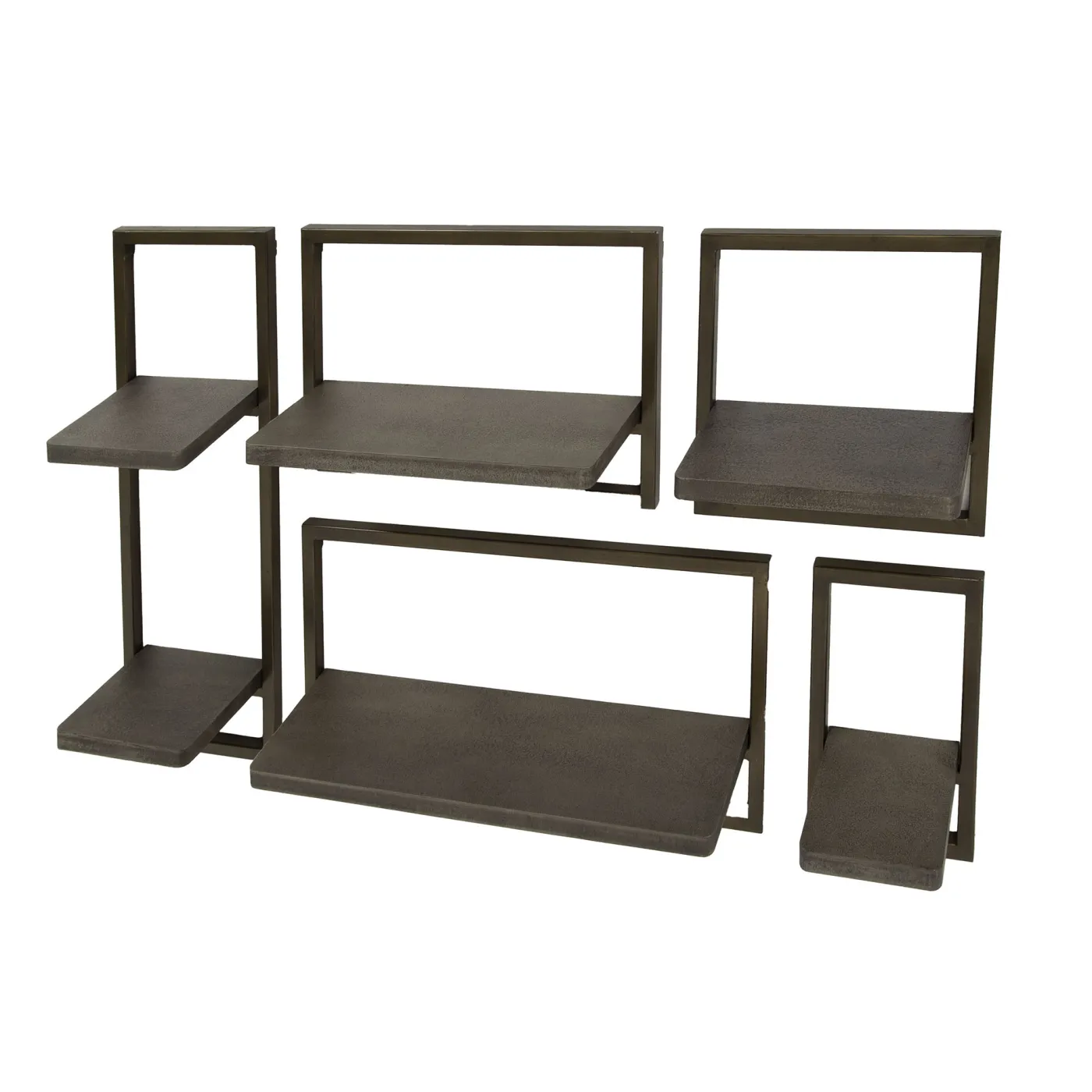 Wandregal-Set Du-Vin | 5-teilig | Ferro | Antike bronze