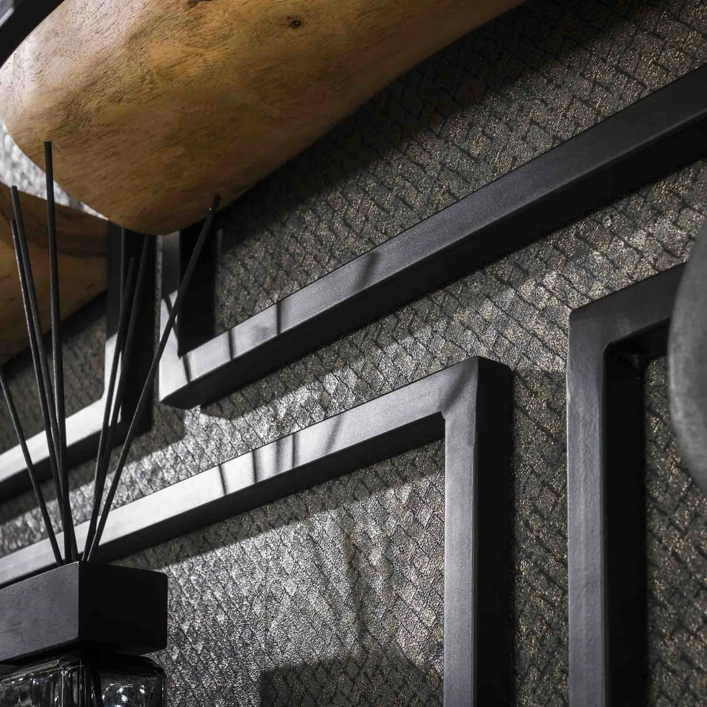 Wandregal Set Shani | 5-teilig | Akazie massiv | Akaziefarben