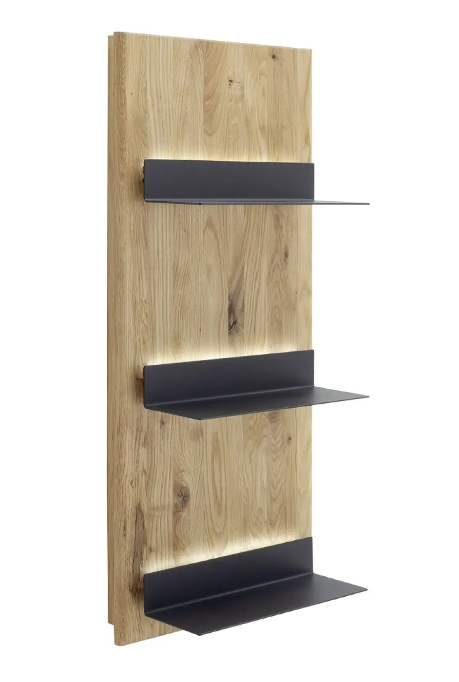 Wandregal Venedig | Naturfarben / Wildeiche | optional LED Beleuchtung