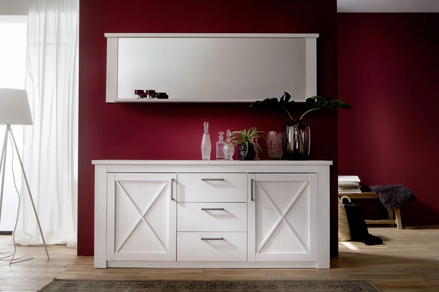 Wandspiegel Georgia | Pinie weiß | Spiegel Landhausstil