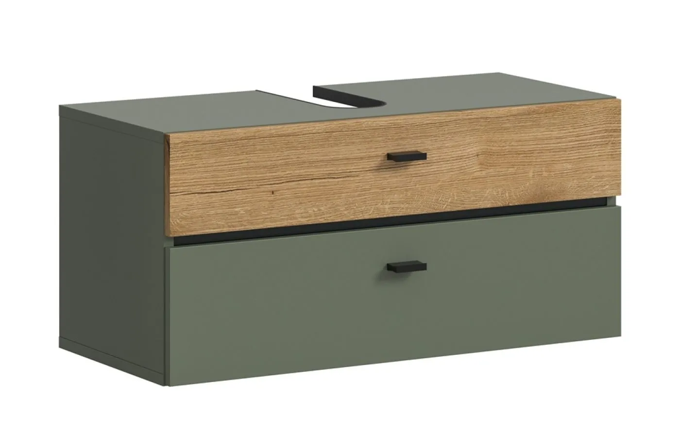 Waschbeckenunterschrank Aqua | Sage Green / Evoke Oak