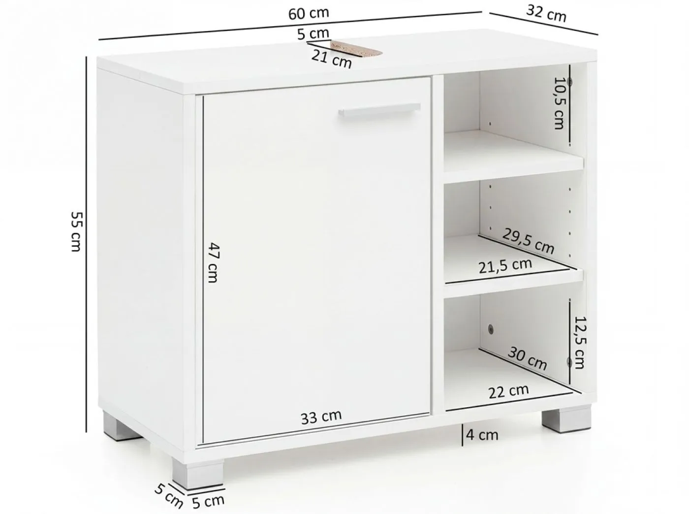 Waschbeckenunterschrank Berit 1 | weiß
