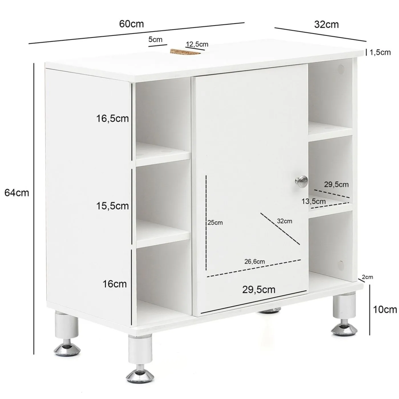 Waschbeckenunterschrank Beverly | weiß