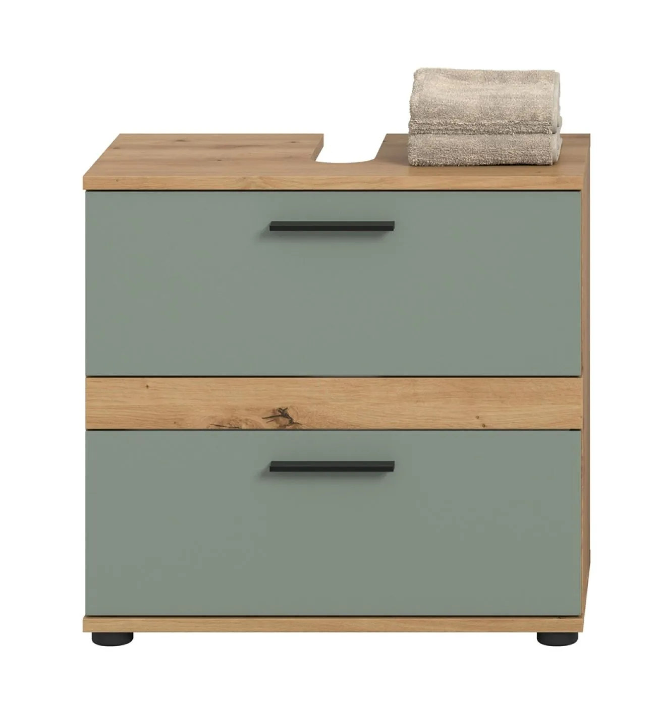 Waschbeckenunterschrank Blake mit Schubkästen | Salbei / Artisan Eiche