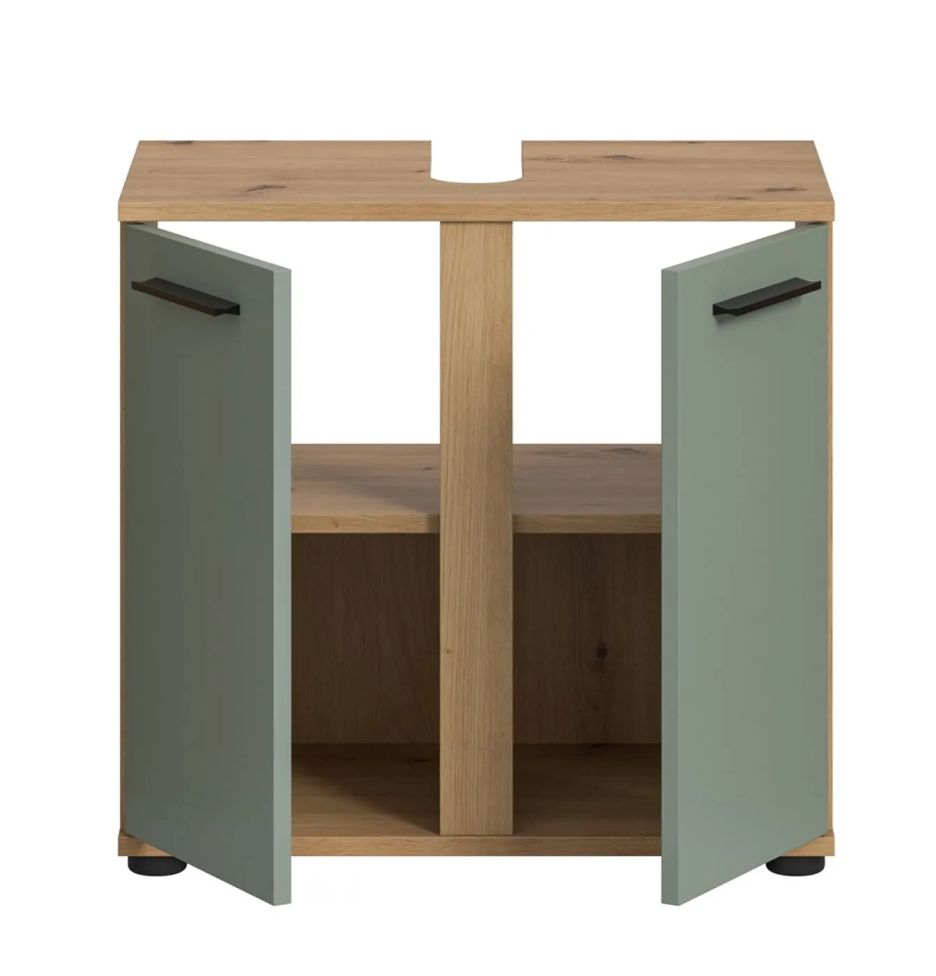 Waschbeckenunterschrank Blake | Salbei / Artisan Eiche