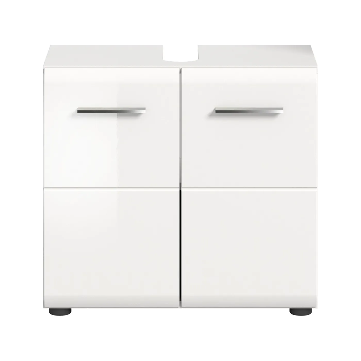 Waschbeckenunterschrank Ice | mit Türen | weiß / weiß Hochglanz