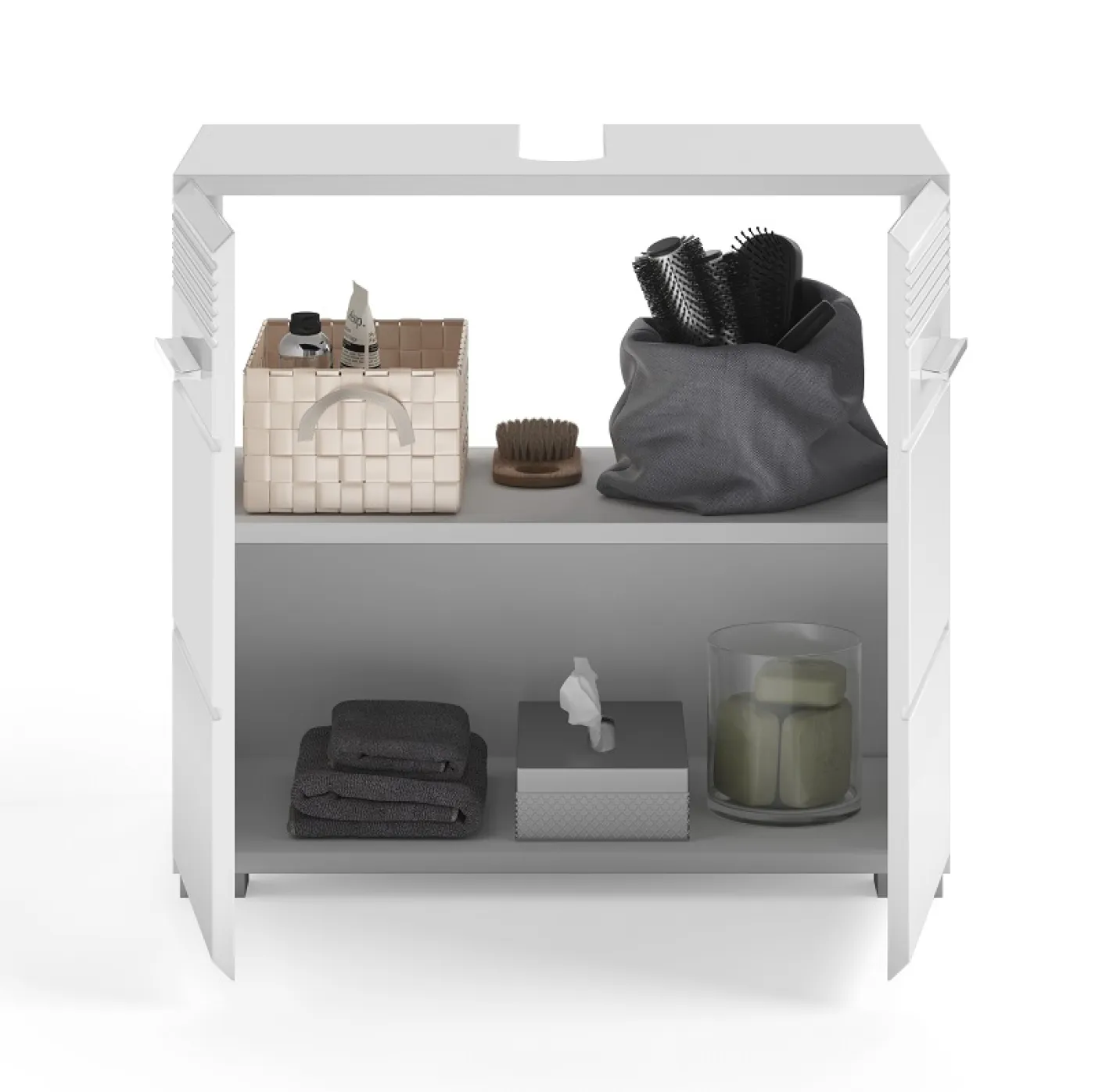 Waschbeckenunterschrank Linus | weiß Hochglanz