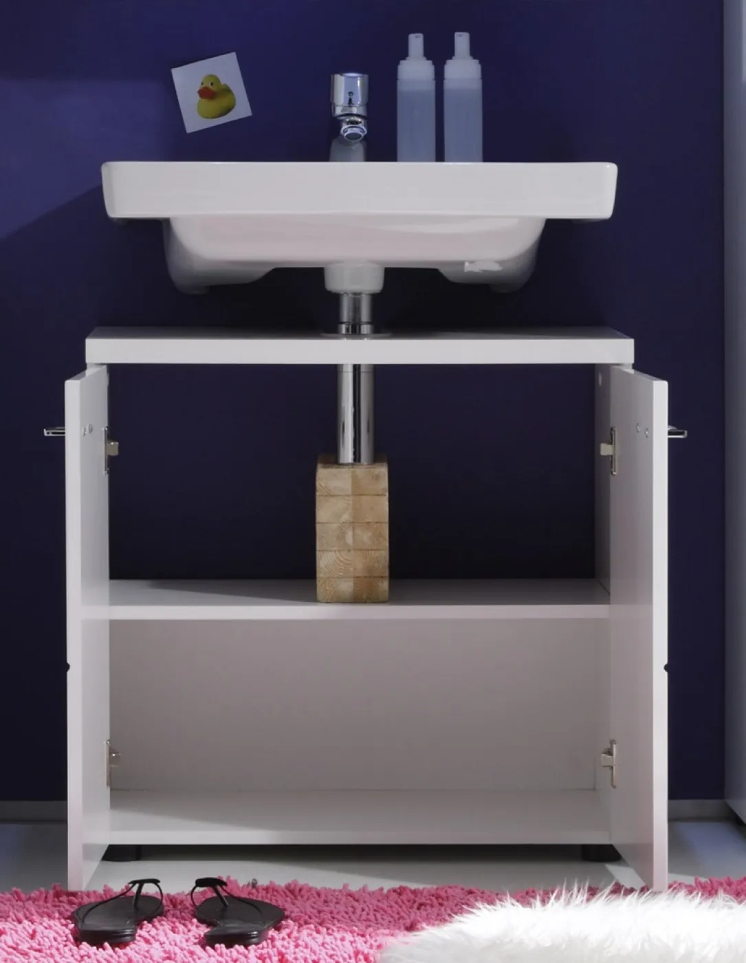 Waschbeckenunterschrank Nightlife | weiß Hochglanz