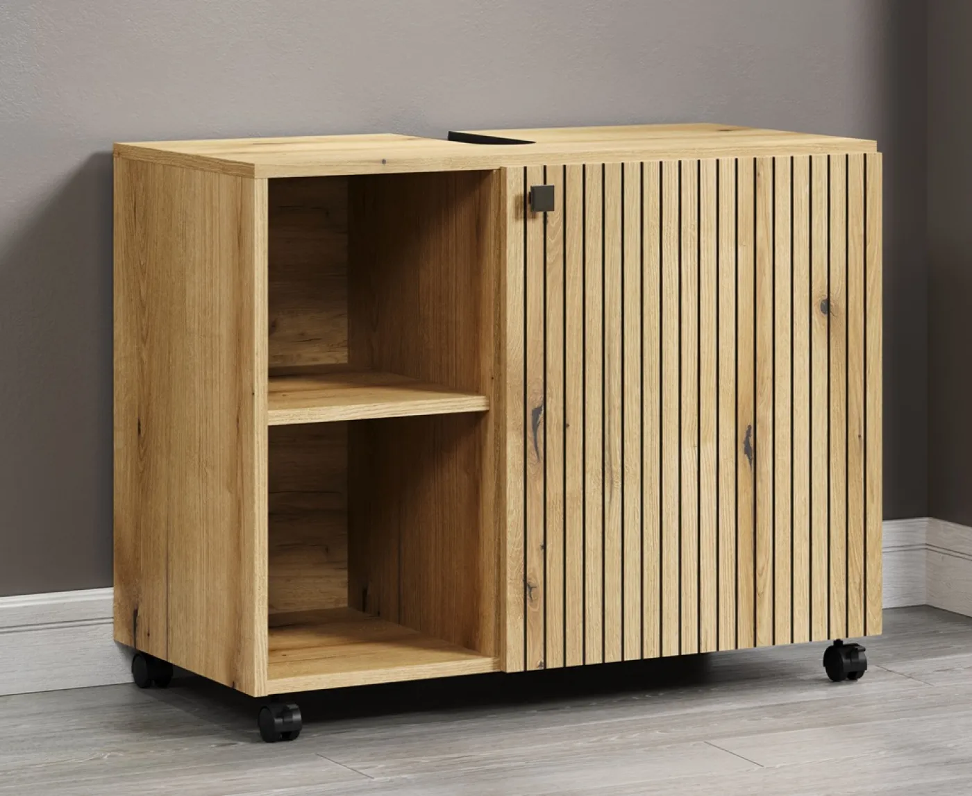 Waschbeckenunterschrank Pure Bliss | Evoke Eiche | 80 cm x 64 cm x 42 cm