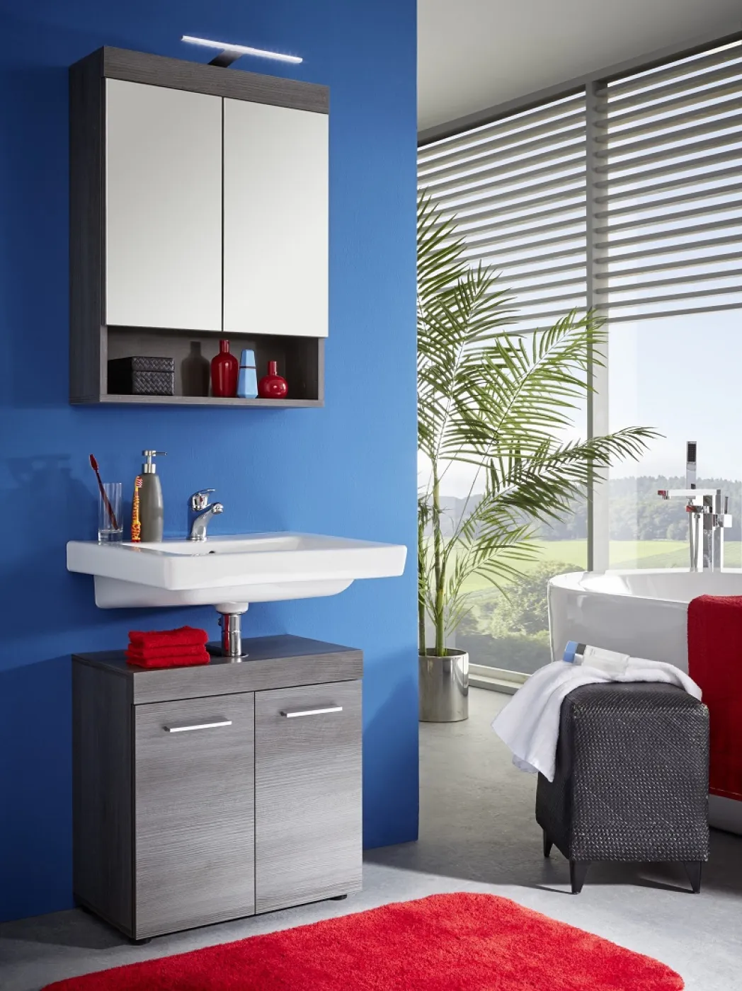 Waschbeckenunterschrank Runner | Waschtisch | rauchsilber