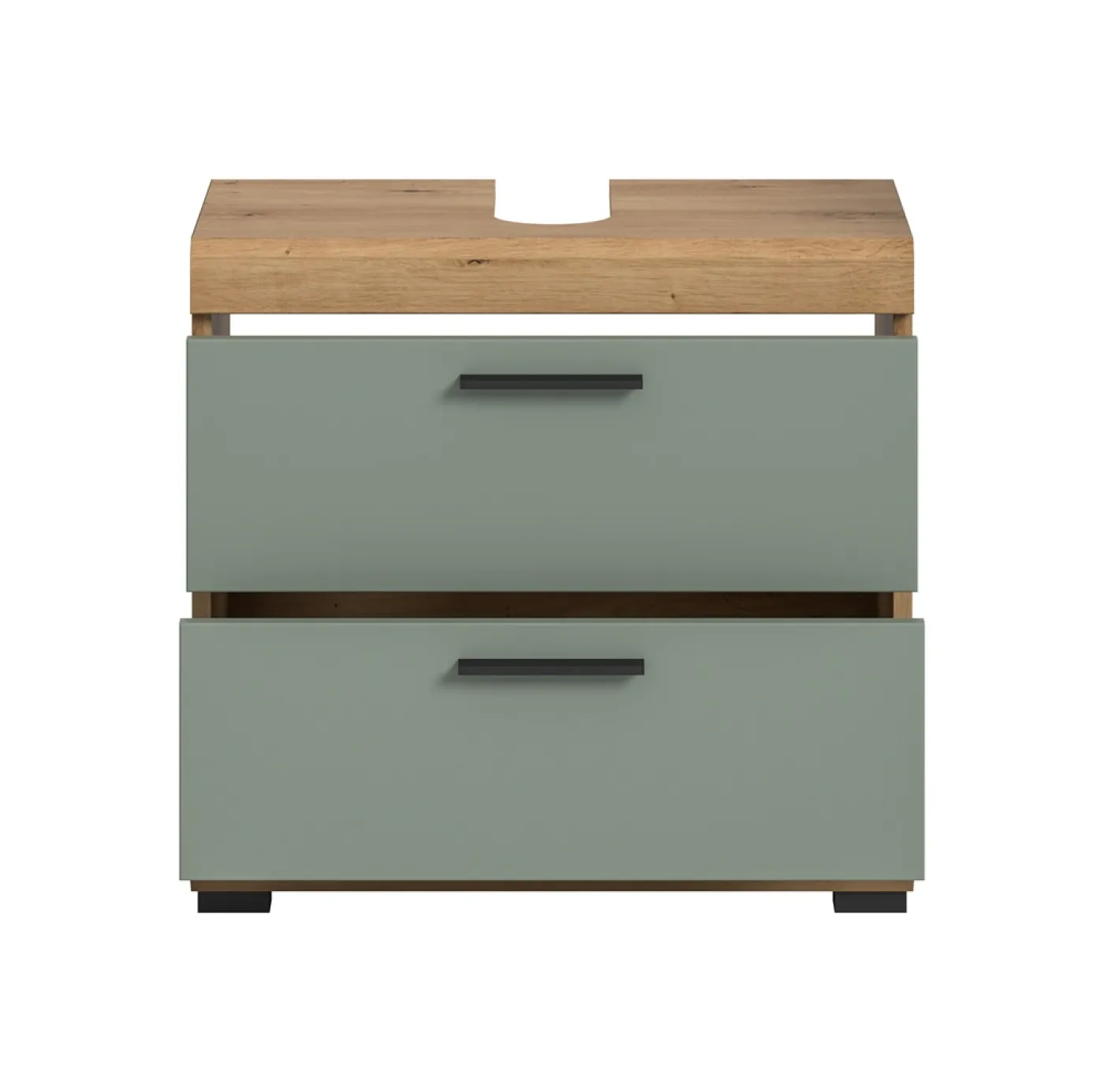 Waschbeckenunterschrank Scout | mit Schubkästen | Salbei / Artisan Eiche