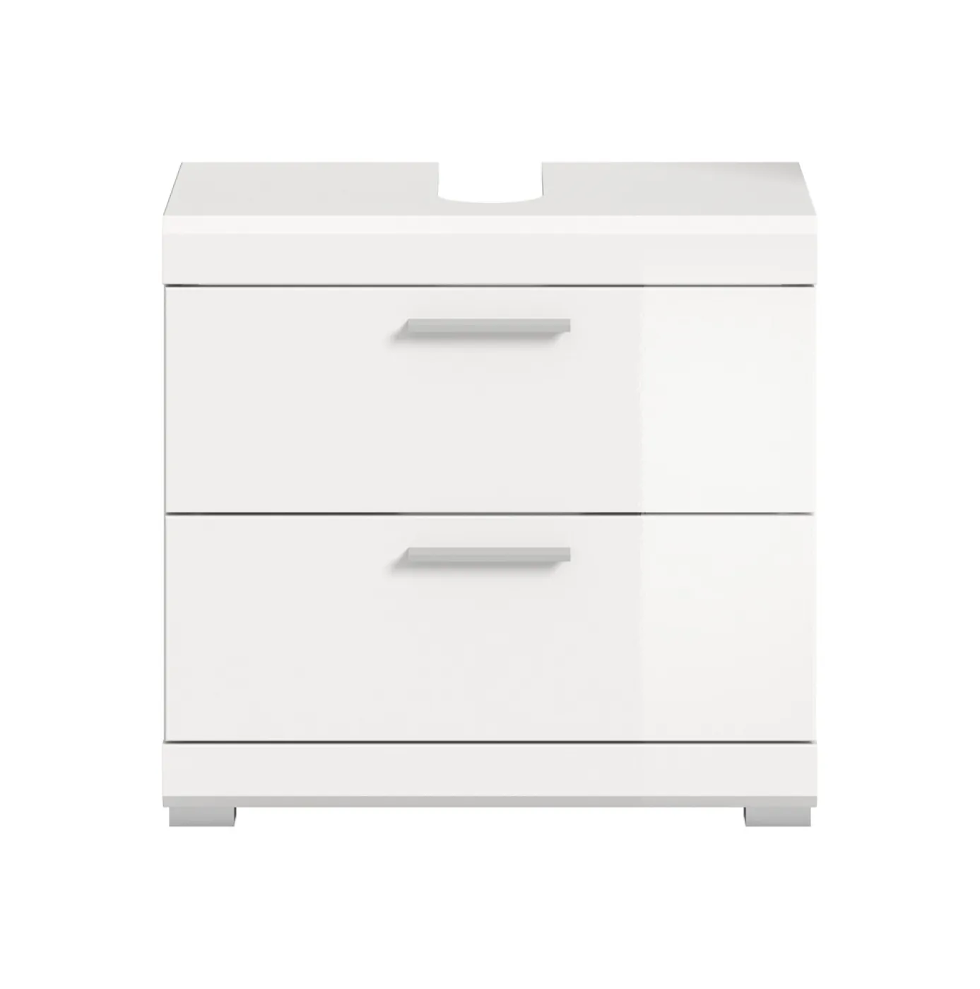 Waschbeckenunterschrank Scout | mit Schubkästen | weiß Hochglanz / weiß