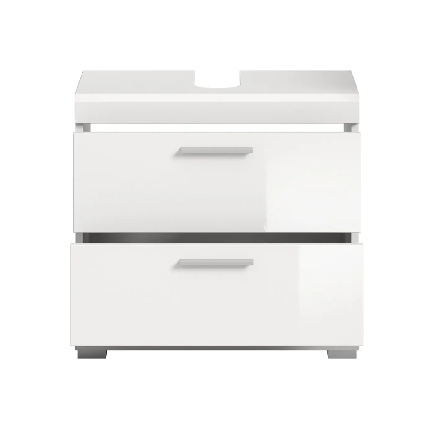 Waschbeckenunterschrank Scout | mit Schubkästen | weiß Hochglanz / weiß