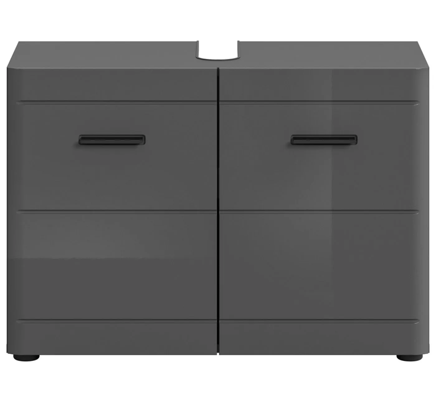 Waschbeckenunterschrank Soft | grau Hochglanz | verschiedene Größen