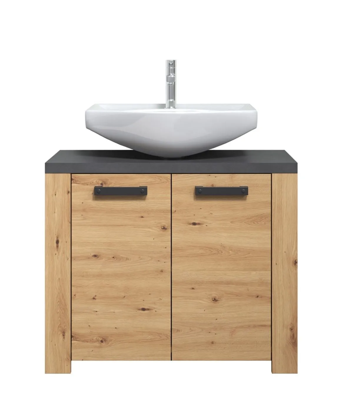 Waschbeckenunterschrank Waschtisch Follow | Artisan Eich / Matera grau