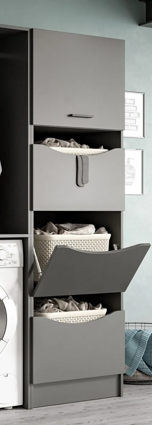 Waschmaschinenumbau Set Free | anthrazit | 4-teilig