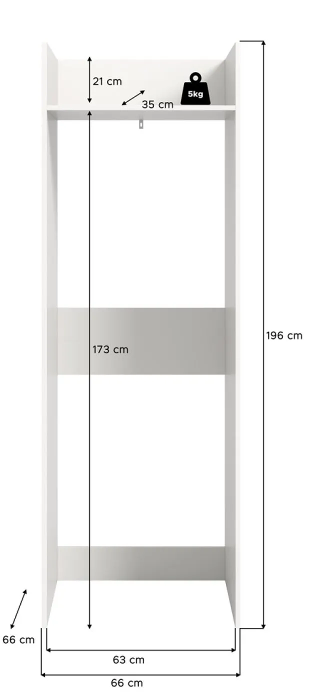 Waschmaschinenschrank Free 1 | weiß