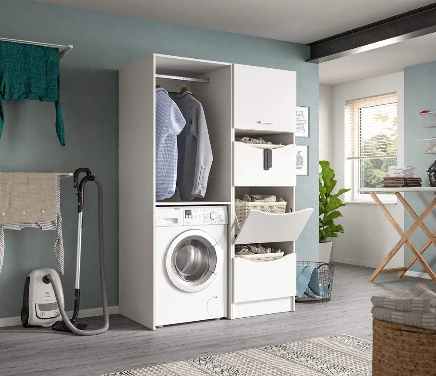 Waschmaschinenschrank Free 2 | weiß