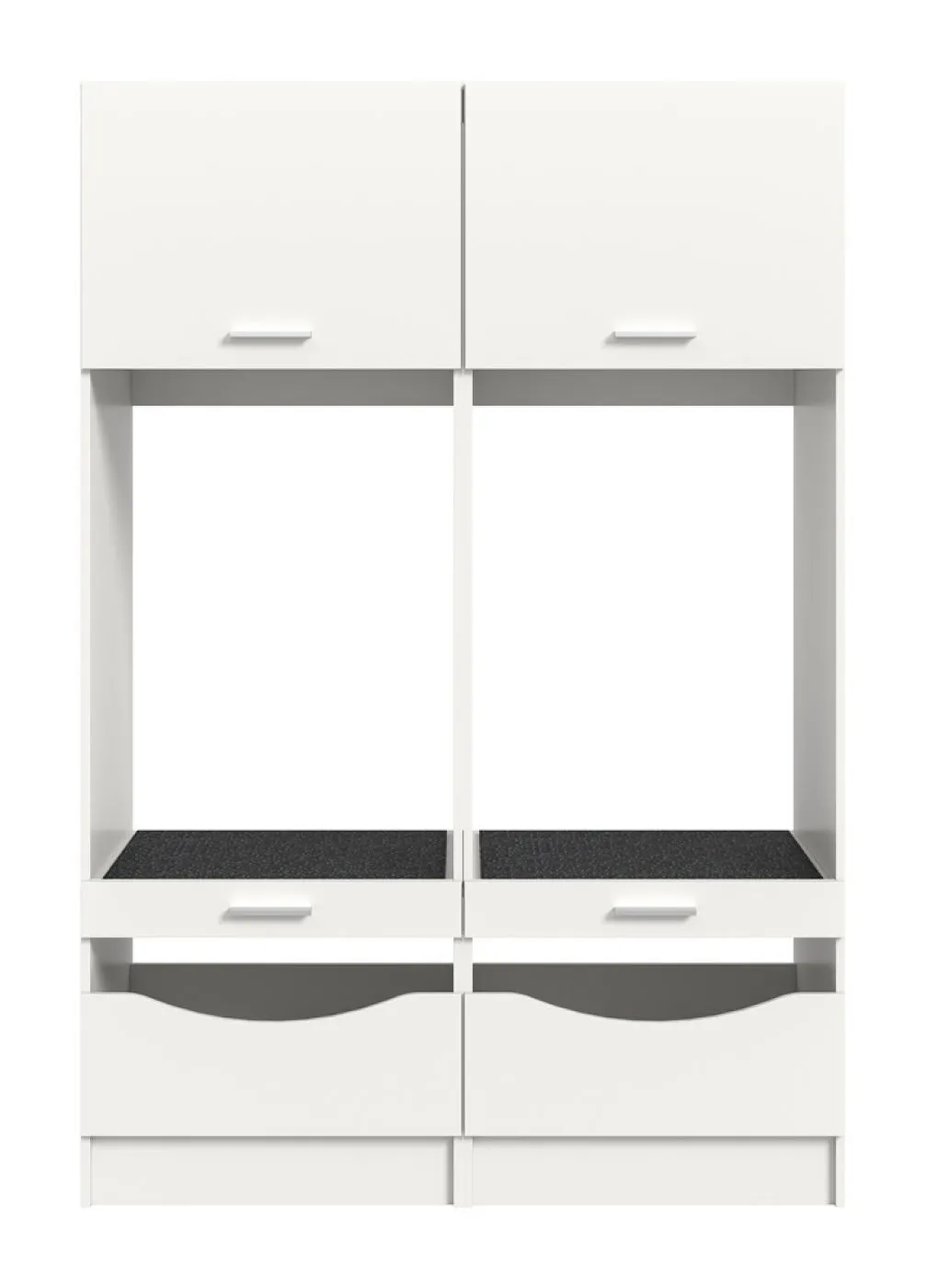 Waschmaschinenschrank Set Free 4 | weiß | 2-teilig