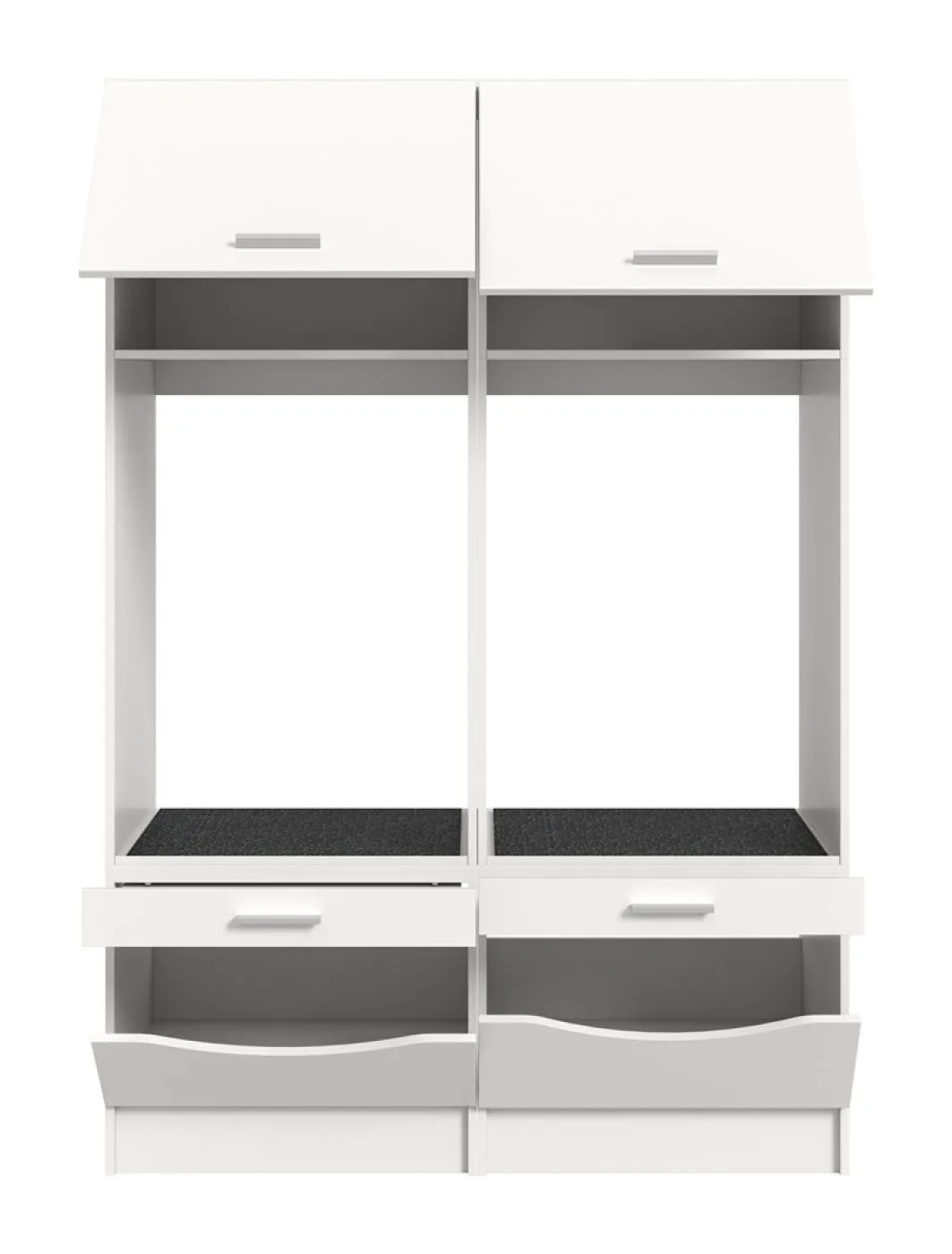 Waschmaschinenschrank Set Free 4 | weiß | 2-teilig