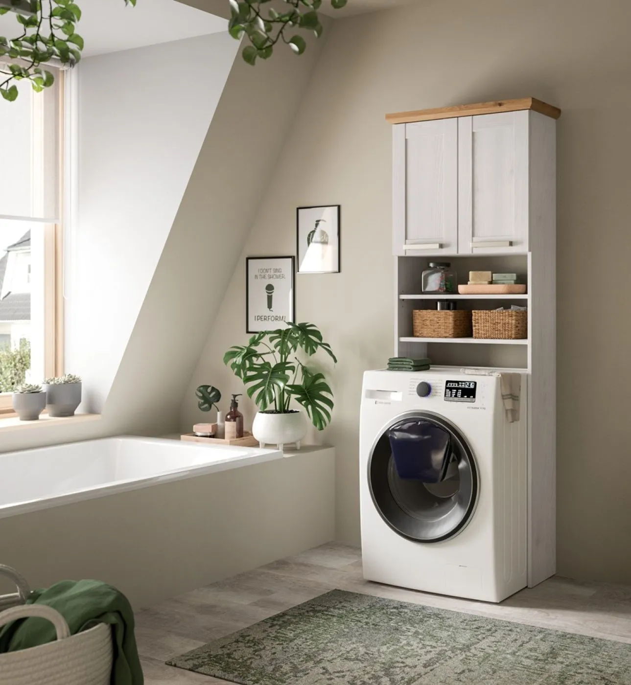 Waschmaschinenschrank Verona | Sibiu Larche / Artisan Eiche